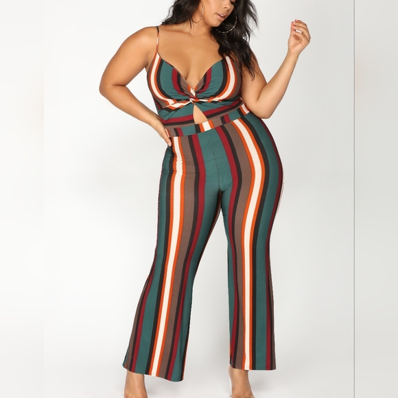 MultiColor Stripe Jumpsuit - Picture 1 of 4
